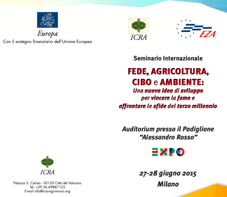 Riflessioni Globali sulla Fame: Evidenze dal Seminario Internazionale FEDE, AGRICOLTURA, CIBO e AMBIENTE a EXPO MILANO